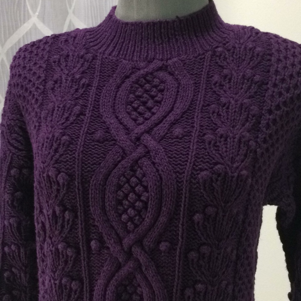Vintage Express Hand-knit Cable Sweater